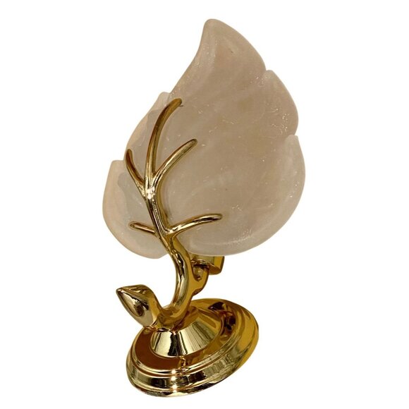 Aomuo Modern /Art Deco Leaf Design Bathroom Solid Brass Wall Sconce